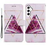 For Samsung Galaxy S23 FE 5G Colored Drawing Leather Phone Case(Three-color Marble)