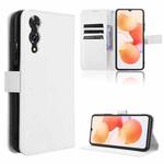 For Cubot A10 Diamond Texture Leather Phone Case(White)