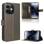 For Ulefone Note 16 Pro Diamond Texture Leather Phone Case(Brown)