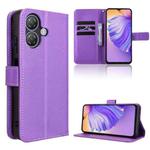 For Ulefone Note 21 Diamond Texture Leather Phone Case(Purple)