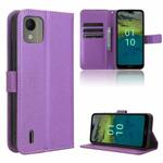 For Nokia C110 4G Diamond Texture Leather Phone Case(Purple)