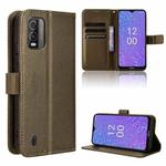 For Nokia C210 Diamond Texture Leather Phone Case(Brown)