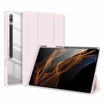 For Samsung Galaxy Tab S9 Ultra DUX DUCIS TOBY Series Antiskid Leather Tablet Case with Sleep / Wake-up Function(Pink)