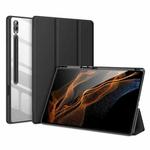 For Samsung Galaxy Tab S9 Ultra DUX DUCIS TOBY Series Antiskid Leather Tablet Case with Sleep / Wake-up Function(Black)
