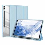 For Samsung Galaxy Tab S9 FE+ DUX DUCIS TOBY Series Antiskid Leather Tablet Case with Sleep / Wake-up Function(Blue)