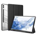 For Samsung Galaxy Tab S9 FE+ DUX DUCIS TOBY Series Antiskid Leather Tablet Case with Sleep / Wake-up Function(Black)