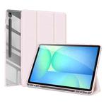 For Samsung Galaxy Tab S10 FE+ DUX DUCIS TOBY Series Antiskid Leather Tablet Case with Sleep / Wake-up Function(Pink)