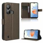 For ZTE Blade L220 Diamond Texture Leather Phone Case(Brown)