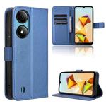 For ZTE Blade A33s Diamond Texture Leather Phone Case(Blue)