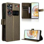 For ZTE nubia Z60 Ultra Diamond Texture Leather Phone Case(Brown)