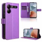 For ZTE Blade A54 Diamond Texture Leather Phone Case(Purple)