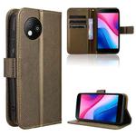 For ZTE Blade A35 Lite Diamond Texture Leather Phone Case(Brown)