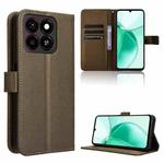 For ZTE Blade A35 Diamond Texture Leather Phone Case(Brown)