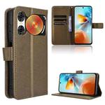 For ZTE nubia Music 2 Diamond Texture Leather Phone Case(Brown)