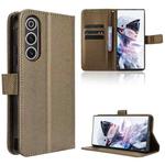 For ZTE nubia Red Magic 10 Air Diamond Texture Leather Phone Case(Brown)
