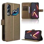 For ZTE nubia Neo 3 GT 5G Diamond Texture Leather Phone Case(Brown)