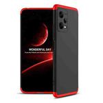 For Xiaomi Redmi Note 12 5G Global GKK Three Stage Splicing Full Coverage PC Phone Case(Black Red)