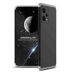 For Xiaomi Redmi Note 12 5G Global GKK Three Stage Splicing Full Coverage PC Phone Case(Black Silver)