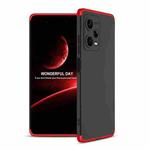For Xiaomi Redmi Note 12 Pro 5G Global GKK Three Stage Splicing Full Coverage PC Phone Case(Black Red)