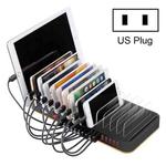 WLX-815P 180W 15 Ports USB Fast Charging Dock Smart Charger with Holder, US Plug