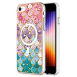 For iPhone 8 / SE 2022 / 2020 Marble Pattern Dual-side IMD Magsafe TPU Phone Case(Colorful Scales)