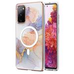 For Samsung Galaxy S20 FE 5G&4G / S20 Lite / S20 Fan Edition Marble Pattern Dual-side IMD Magsafe TPU Phone Case(White Marble)