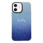 For iPhone 11 2 in 1 PC + TPU Shockproof Phone Case(Gradient Dark Blue)
