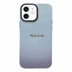 For iPhone 12 2 in 1 PC + TPU Shockproof Phone Case(Gradient Light Blue)