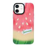 For iPhone 12 2 in 1 PC + TPU Shockproof Phone Case(Watermelon)