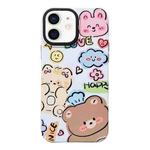 For iPhone 12 2 in 1 PC + TPU Shockproof Phone Case(Bear)