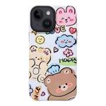 For iPhone 13 2 in 1 PC + TPU Shockproof Phone Case(Bear)