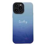 For iPhone 13 Pro Max 2 in 1 PC + TPU Shockproof Phone Case(Gradient Dark Blue)