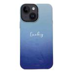 For iPhone 14 2 in 1 PC + TPU Shockproof Phone Case(Gradient Dark Blue)