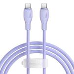 Baseus Pudding Series 100W Type-C to Type-C Fast Charging Data Cable, Length:1.2m(Purple)