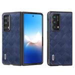 For Honor Magic VS2 ABEEL Weave Plaid PU Phone Case(Blue)