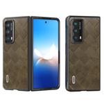 For Honor Magic VS2 ABEEL Weave Plaid PU Phone Case(Green)