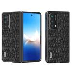 For Honor Magic VS2 ABEEL Genuine Leather Canopy Black Edge Phone Case(Black)