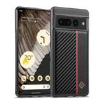 For Google Pixel 7 Pro LC.IMEEKE 3 in 1 Carbon Fiber Texture Shockproof Phone Case(Black)