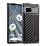 For Google Pixel 7A LC.IMEEKE 3 in 1 Carbon Fiber Texture Shockproof Phone Case(Black)