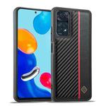 For Xiaomi Redmi Note 11 / 11S 4G Global / Note12S 4G LC.IMEEKE 3 in 1 Carbon Fiber Texture Shockproof Phone Case(Black)