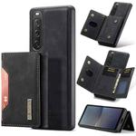 For Sony Xperia 10 V DG.MING M2 Series 3-Fold Multi Card Bag + Magnetic Phone Case(Black)