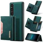 For Sony Xperia 1 VI DG.MING M2 Series 3-Fold Multi Card Bag + Magnetic Phone Case(Green)