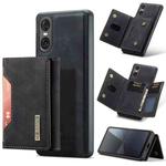 For Sony Xperia 10 VI DG.MING M2 Series 3-Fold Multi Card Bag + Magnetic Phone Case(Black)