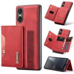 For Sony Xperia 10 VI DG.MING M2 Series 3-Fold Multi Card Bag + Magnetic Phone Case(Red)