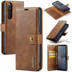 For Sony Xperia 10 V DG.MING Crazy Horse Texture Detachable Magnetic Leather Phone Case(Brown)