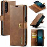 For Sony Xperia 1 VI DG.MING Crazy Horse Texture Detachable Magnetic Leather Phone Case(Brown)