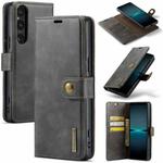 For Sony Xperia 1 VI DG.MING Crazy Horse Texture Detachable Magnetic Leather Phone Case(Grey)