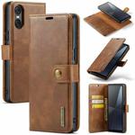 For Sony Xperia 10 VI DG.MING Crazy Horse Texture Detachable Magnetic Leather Phone Case(Brown)