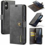 For Sony Xperia 10 VI DG.MING Crazy Horse Texture Detachable Magnetic Leather Phone Case(Grey)