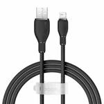 Baseus Pudding Series 2.4A USB to 8 Pin Fast Charging Data Cable, Length:1.2m(Black)